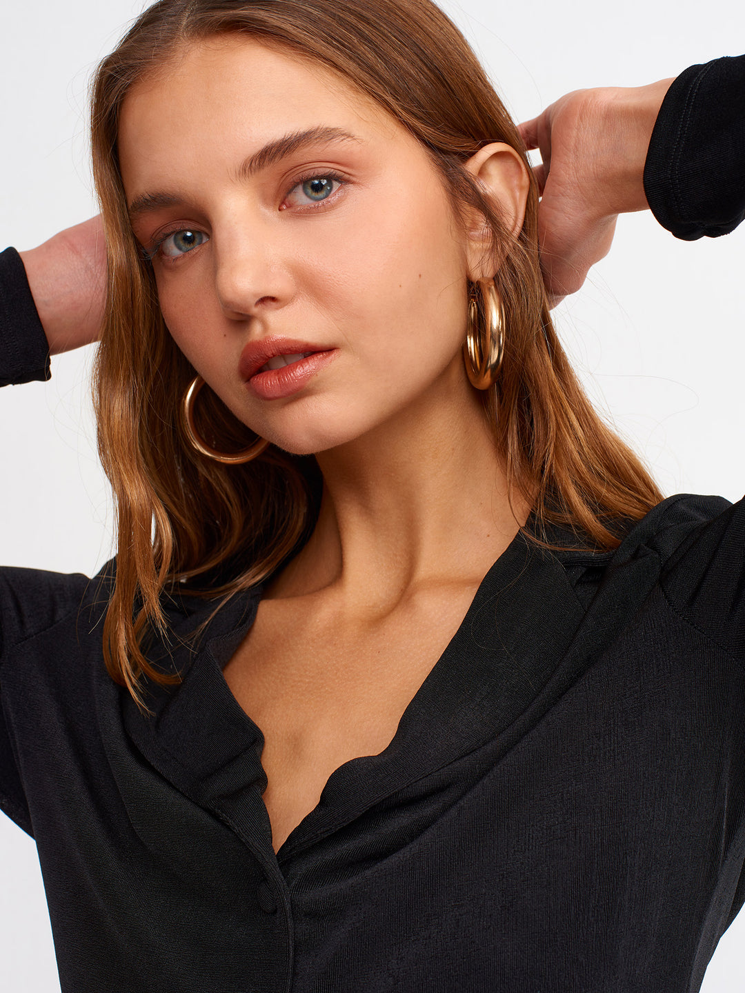 Fuzzy Cropped Shirt