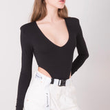 Padded Shoulder Bodysuit
