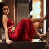 Pardy Satin Skirt and Crop Top Set