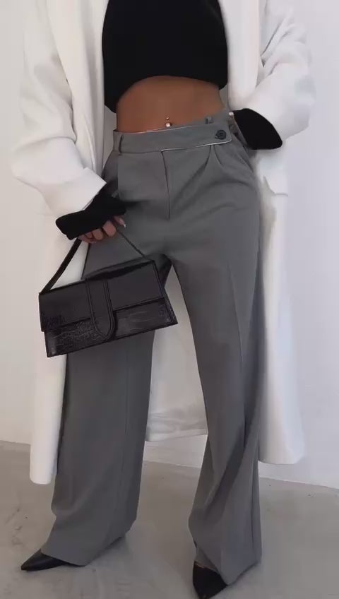 Flip Belt Straight Pants