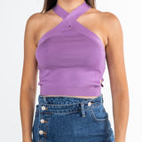 Cross Front-Back Knitted Top