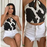 Cow Chain Crop Top