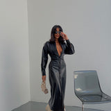 Faux Leather Dress