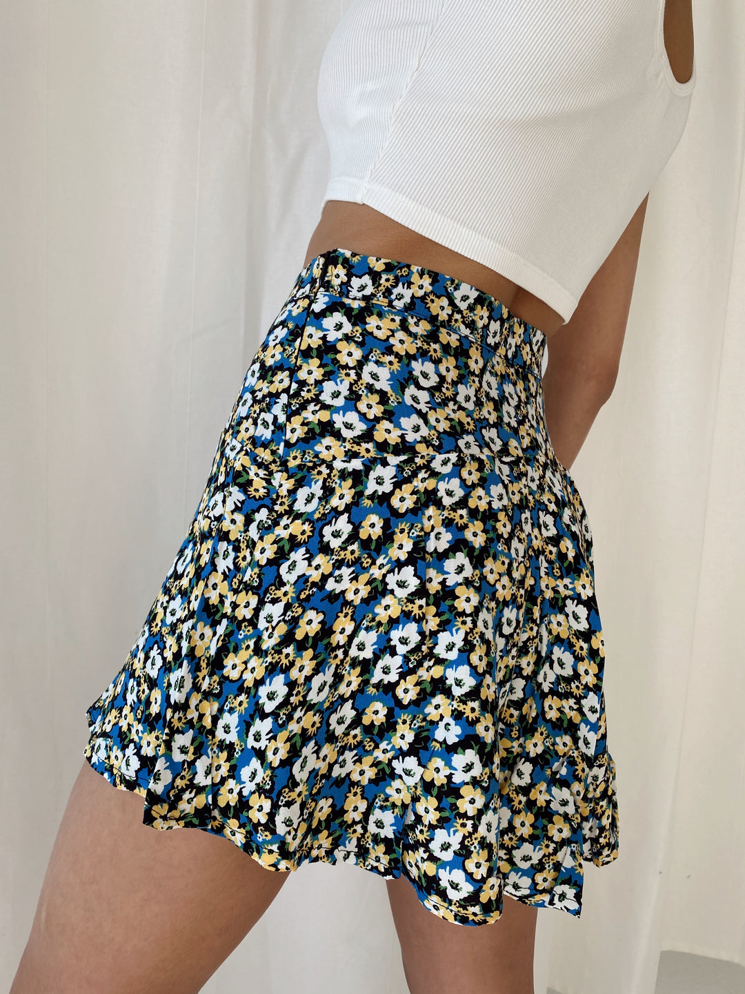 Flower Print Skort