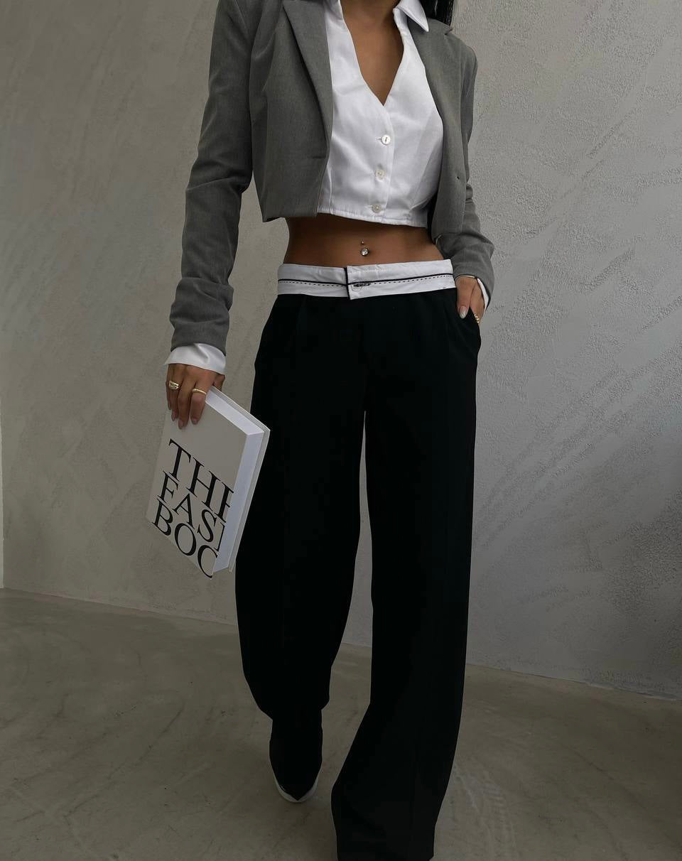 Flip Belt Straight Pants