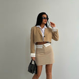 Folded Belt Mini Skirt