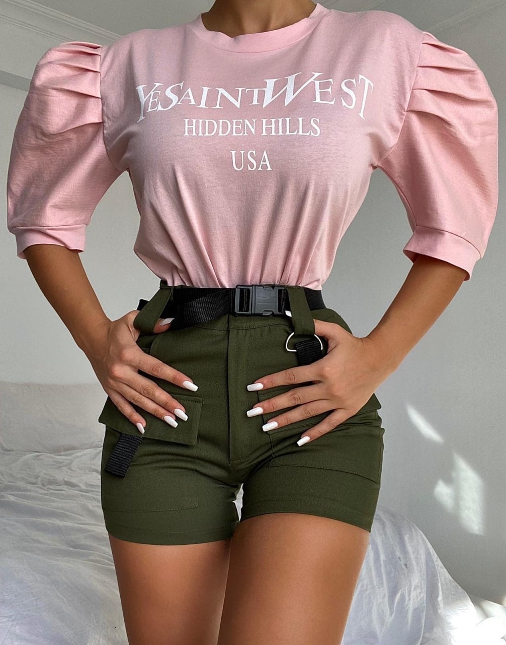 Buckle Belt Shorts