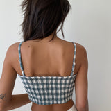 Linen Front Tie Bralette