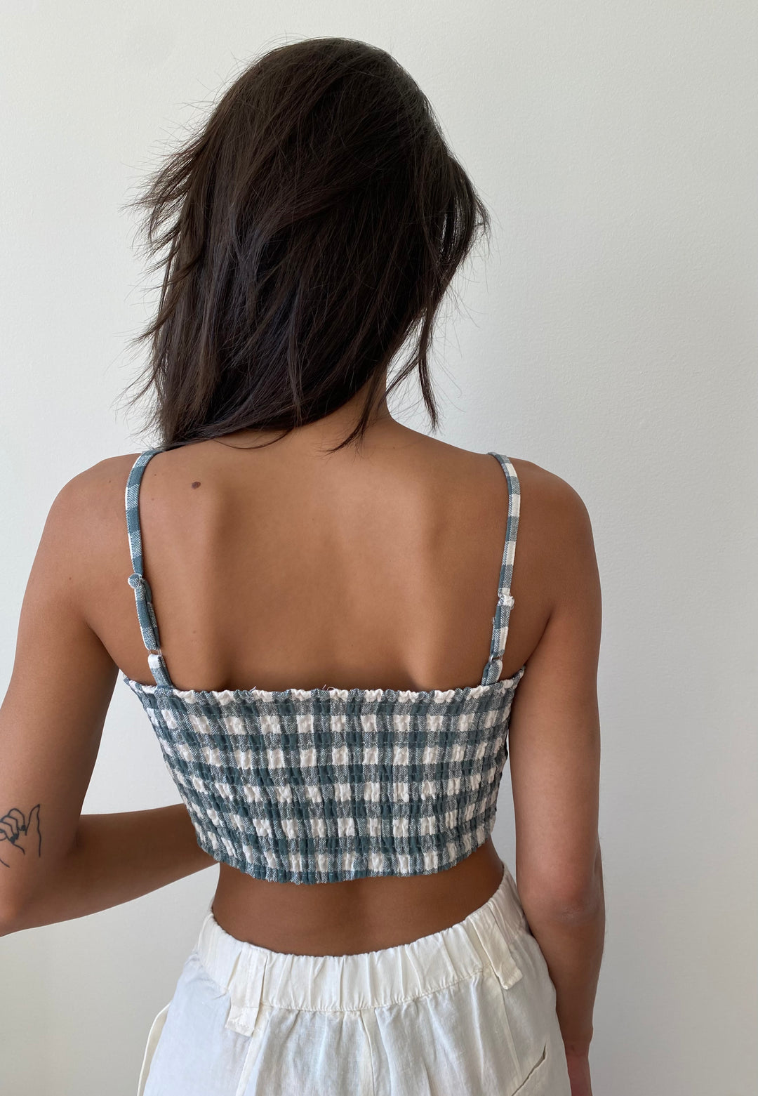 Linen Front Tie Bralette
