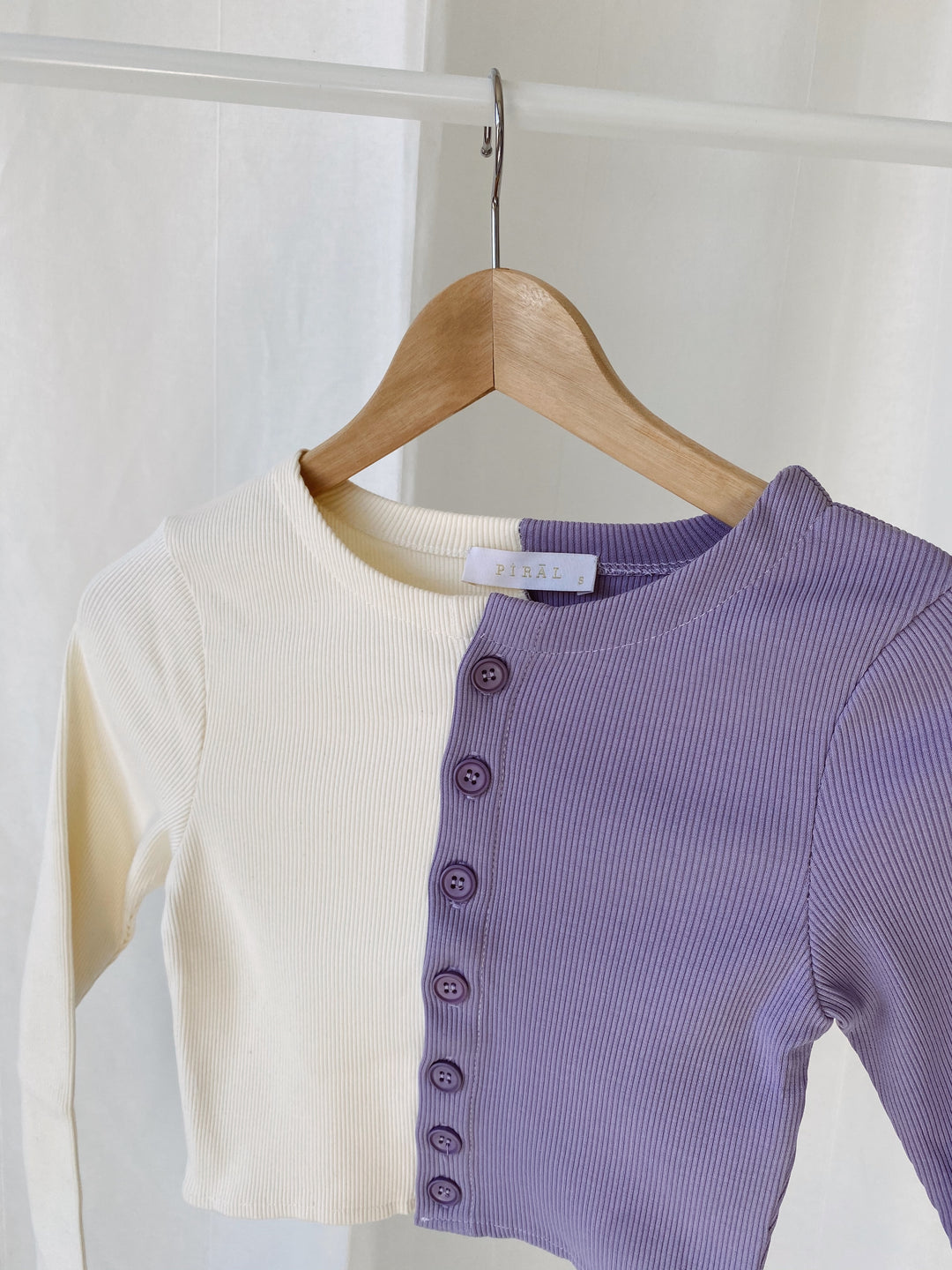 Bicolor Long Sleeve Cardigan