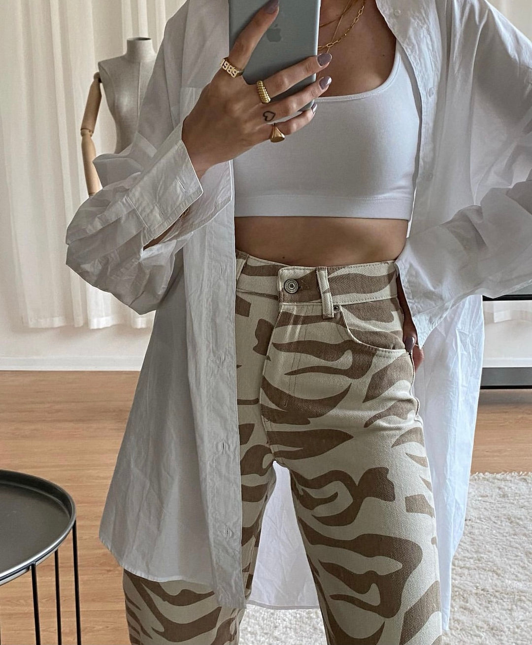 Zebra Print Jeans