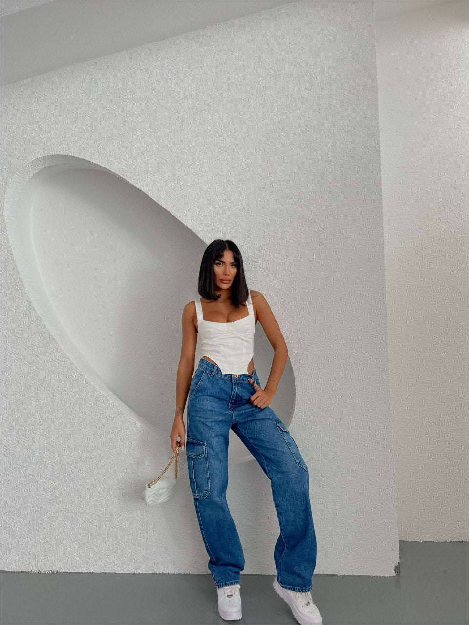 Cargo Jeans In Color