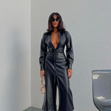 Faux Leather Dress