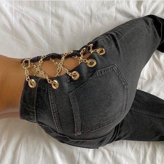 Chain Detail Jeans