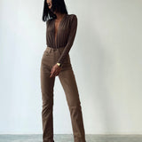 High Waist Brown Jeans