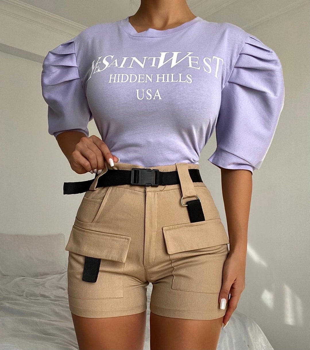 Buckle Belt Shorts