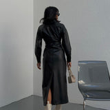 Faux Leather Dress