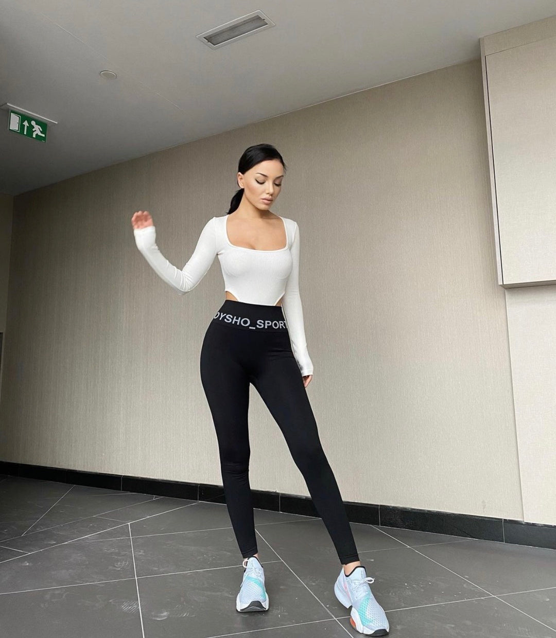 Square neck bodysuit