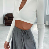 Wide Legs Pleated Pants In Colors
