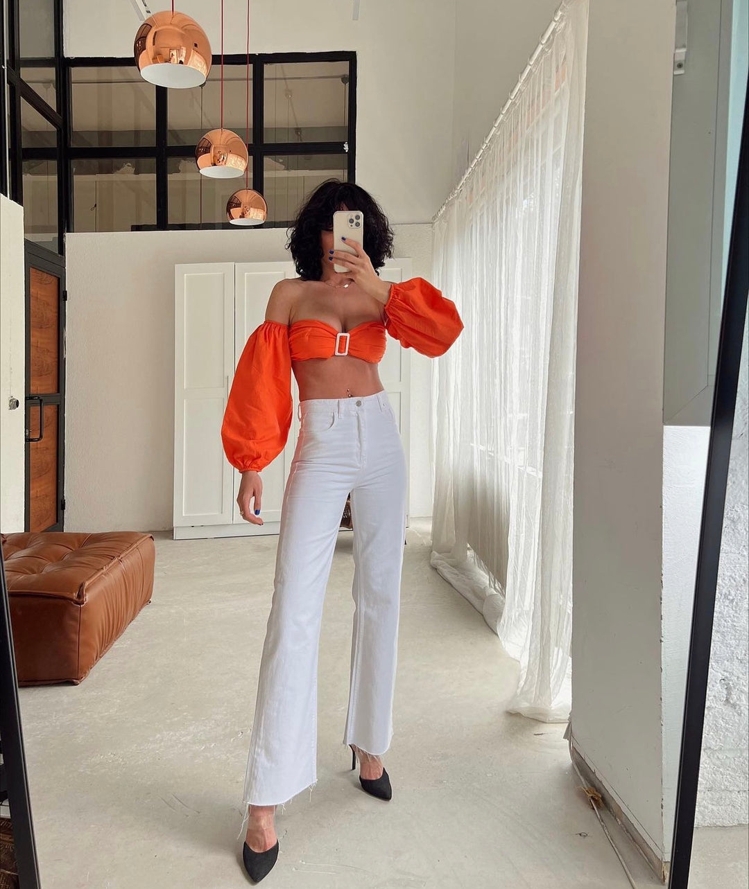 Buckle Linen Crop