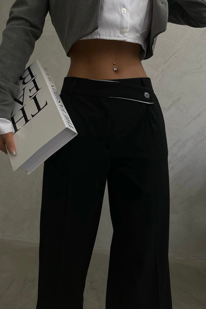 Flip Belt Straight Pants