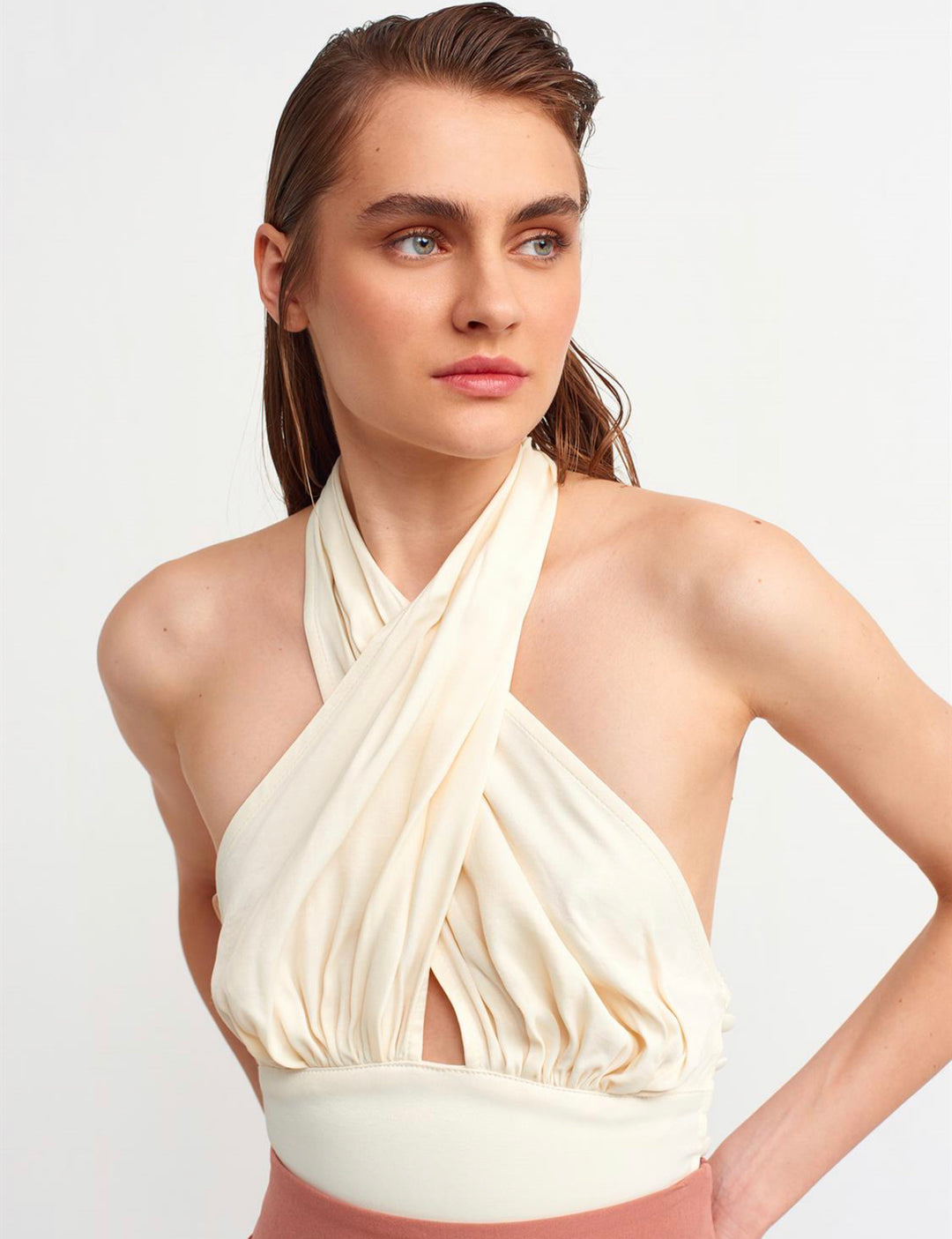 Neck Tie Satin Blouse