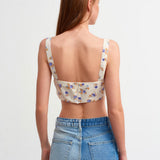Flower Print Petite Top