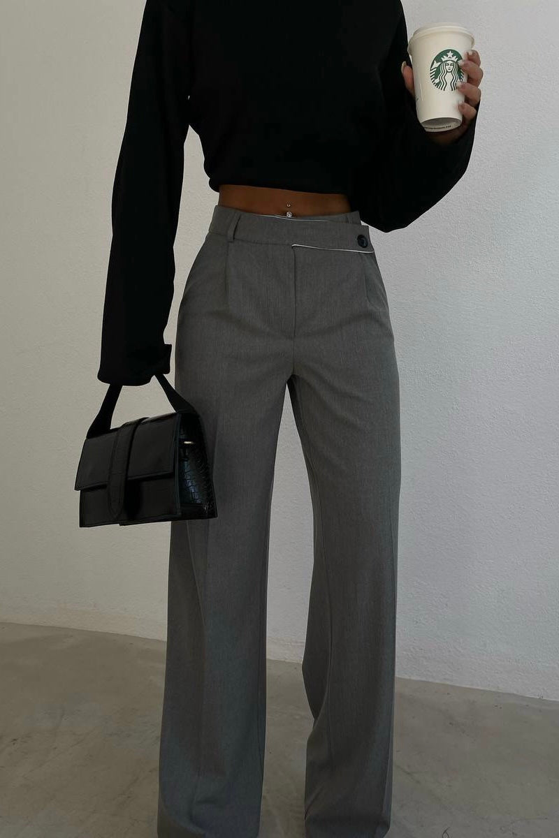 Flip Belt Straight Pants