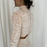 Velvet Top and Skirt Set