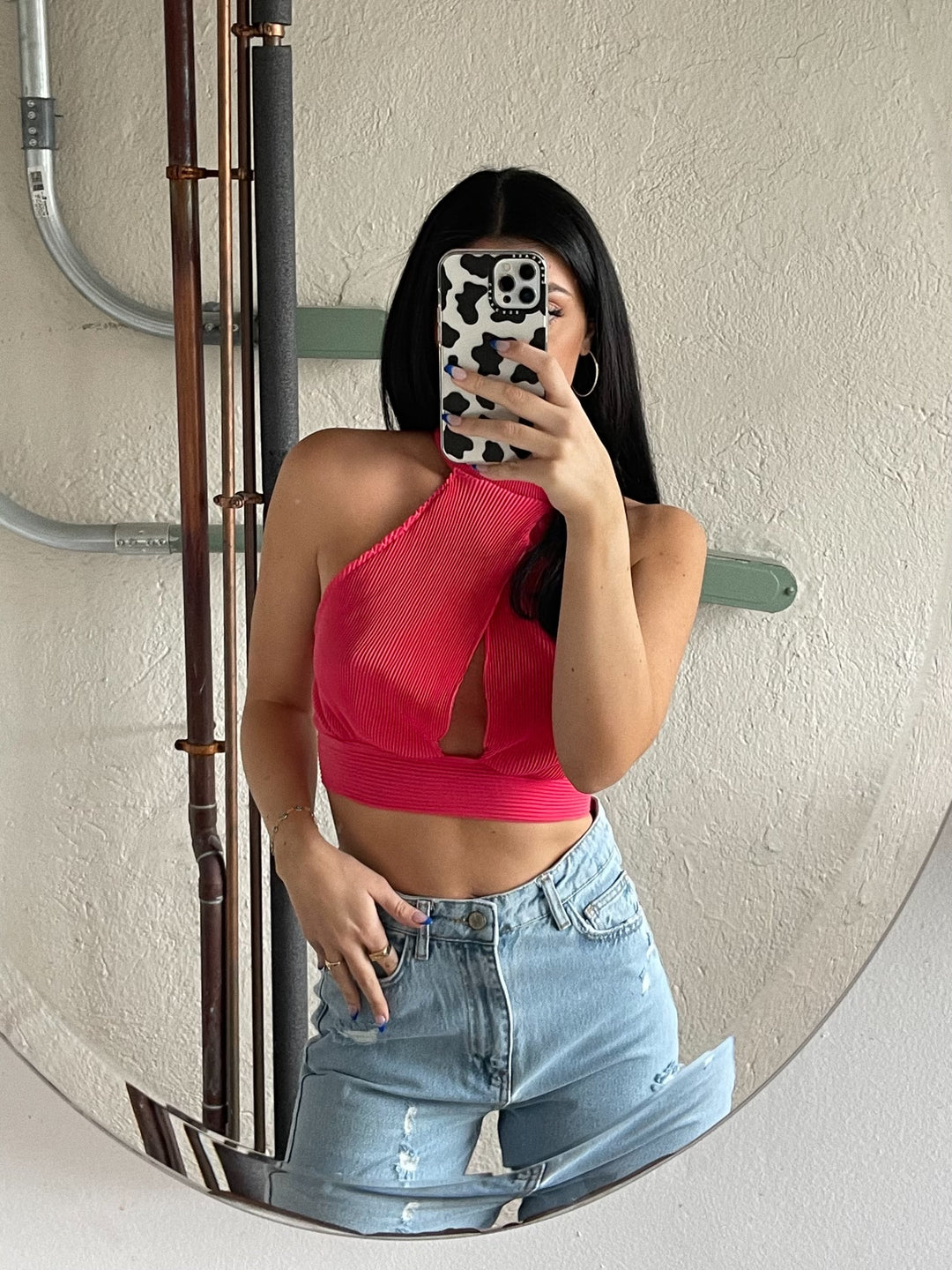 Fushia Crop Top
