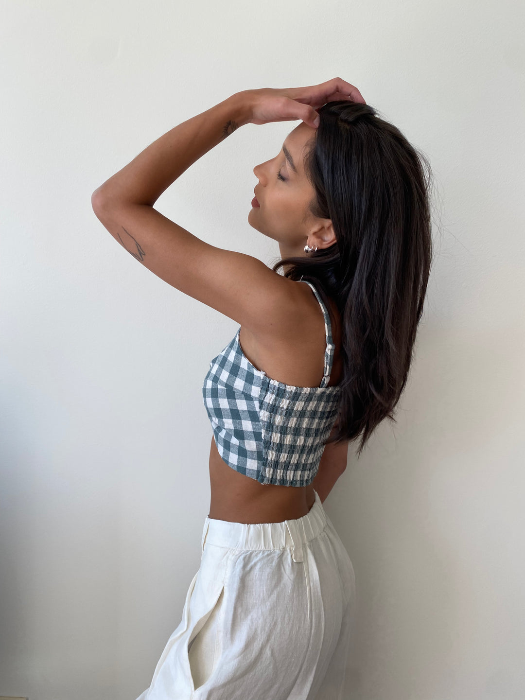 Linen Front Tie Bralette