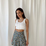 Flower Print Skort
