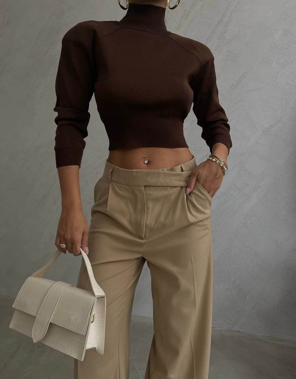 Flip Belt Straight Pants
