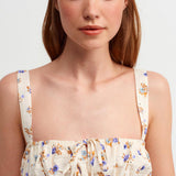 Flower Print Petite Top