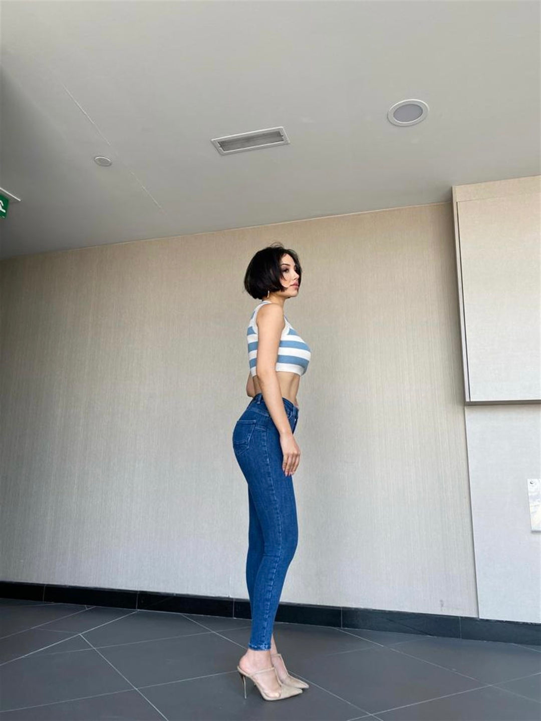 Push Up Skinny Blue Jeans