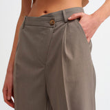 Asymmetric Button Pants